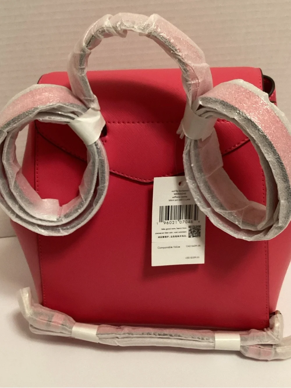 kate spade pink leather structured mini backpack, NWT